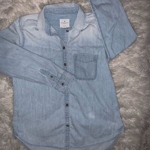 American Eagle denim button down